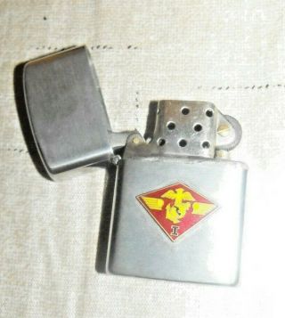 Vintage - Cut Cigarette Lighter 1st Marine Air Wing Korea War 1952 Military 5