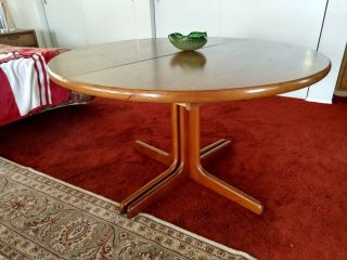 1960 ' s mid century Svend Madsen Danish oval teak dining table and Chairs 2