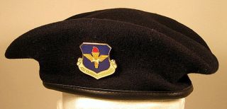 Usaf Security Police Air Training Command Crest Badge Beret 7 1/8 57