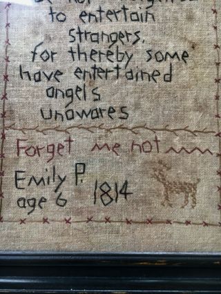 11x13 Primitive Stitched Sampler by Linda Babb Entertain Angels - by Erikascup 4