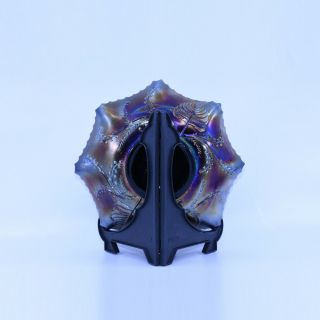 Emu Carnival Glass Master Bowl in Dark Purple,  large variety Crown Crystal Syd 4