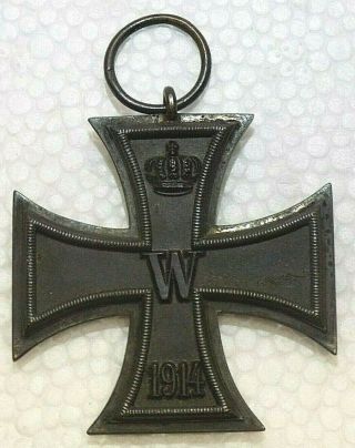 WW1 Imperial German Iron Cross Medal - 1813/1814 W - FW - No Ribbon 2