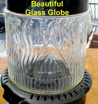 Antique Perfection Heater Model 735 Firelight w/ Stunning Glass Globe Complete 2