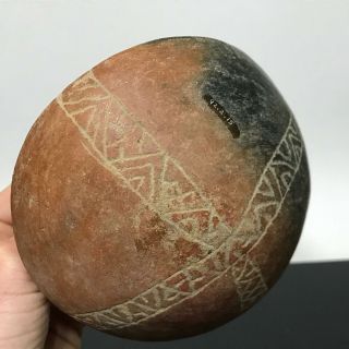 Ancient Pre - Columbian Artifact Geometric Figural Pottery Water Vessel Vase 6
