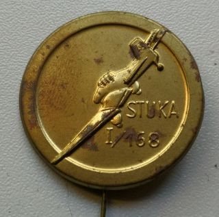 German Ww 2 Stickpin - Stuka I / 468 - Rare