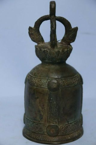 INTERESTING EARLY LOOKING CHINESE TIBETAN BELL - UNUSUAL EXAMPLE - VERY RARE 2