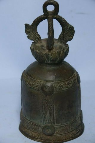 INTERESTING EARLY LOOKING CHINESE TIBETAN BELL - UNUSUAL EXAMPLE - VERY RARE 4