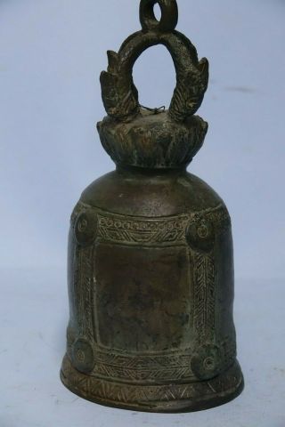 INTERESTING EARLY LOOKING CHINESE TIBETAN BELL - UNUSUAL EXAMPLE - VERY RARE 5
