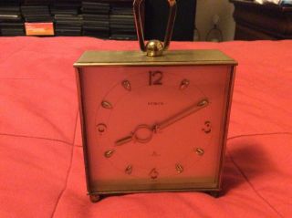 Vintage Semca Double Sided Partners Clock Brass Desk Clock Duo Face & Dial