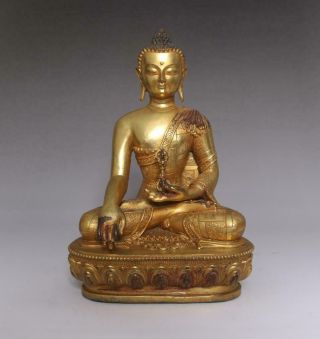 Old Rare Chinese Copper Statue Sakyamuni Buddha (e218)
