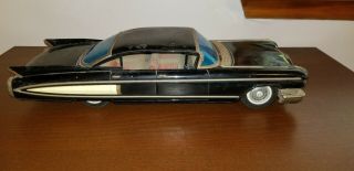 Vtg 1960s Big 18 " Cadillac Fleetwood Ca 1960 Yonezawa Japan Friction Tin Toy Car