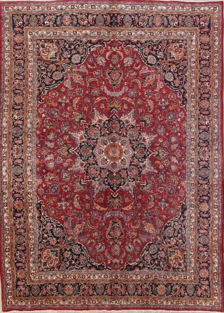 Vintage Traditional Floral Signed Persian Area Rug Hand - Knotted Oriental 10 