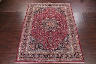 VINTAGE Traditional Floral Signed Persian Area Rug Hand - Knotted Oriental 10 ' x13 ' 2