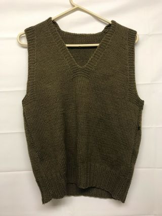 Us Army Ww2 Knit Wool Sweater Vest