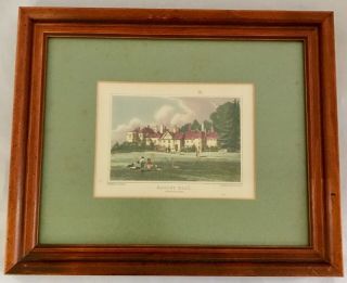 Artist Proof - Hagley Hall - Hand Tinted Engraving:s.  Lacey - Drawing:j.  P.  Neale - C1830