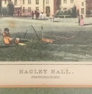 Artist Proof - Hagley Hall - Hand Tinted Engraving:S.  Lacey - Drawing:J.  P.  Neale - c1830 4