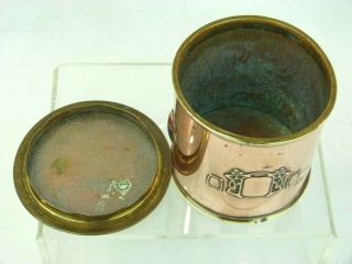 A Stunning Art Nouveau/ Arts & Crafts Copper and Enamel String Box.  Liberty & Co 10