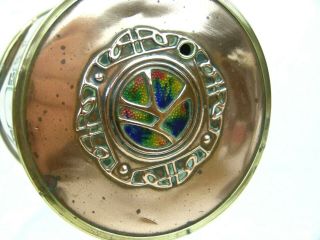 A Stunning Art Nouveau/ Arts & Crafts Copper And Enamel String Box.  Liberty & Co