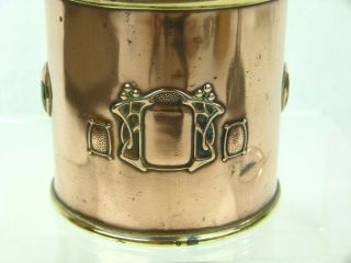 A Stunning Art Nouveau/ Arts & Crafts Copper and Enamel String Box.  Liberty & Co 7