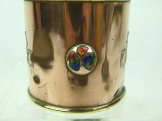 A Stunning Art Nouveau/ Arts & Crafts Copper and Enamel String Box.  Liberty & Co 8