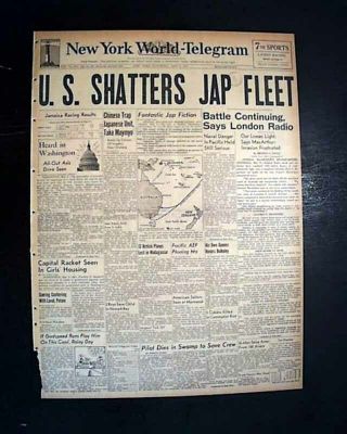 Battle Of The Coral Sea Naval Battle Off Australia World War Ii 1942 Newspaper