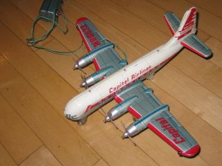 Antique B/o Japan Tin Airliner Capital Viscount 4 Prop,  Extra Large