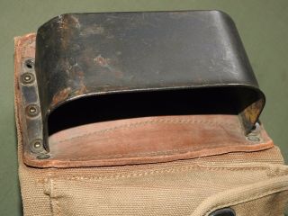 Us Army Ww1 Bar " Walking Fire " Khaki Cartridge Belt 1918 Vtg Ammo Carrier Rare