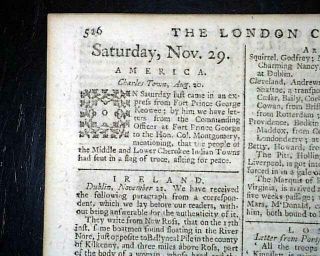 Surrender Of Montreal Plains Of Abraham - British Defeats French 1760 Newspaper