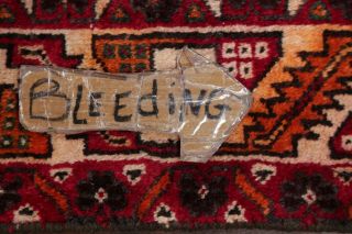 VINTAGE Geometric Tribal Persian Oriental Hand - Knotted WOOL 6x8 RED Area Rug 10