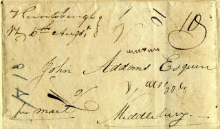 1813 PLATTSBURGH NY LETTER FROM MISSIONARY IN CANADA WITH WAR OF 1812 CONTENT 4