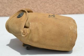 US WWI CANTEEN WEB BELT POUCH WW1 U.  S.  MILITARY RARE MAKER STAMP CAMPBELL 1918 12