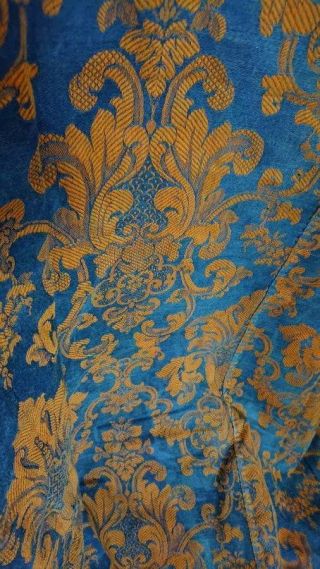 Divine Lge Antique French Silk Weave Chateau Tapestry Panel C1850