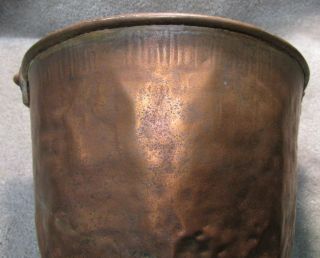 Antique (mid to late 1800 ' s) copper/brass cooking pot,  9in x 7 in,  VG 3