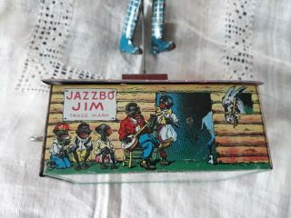 1921 Jazzbo Jim antique wind up metal toy Dancer on the Roof Unique Art Mfg Co 4