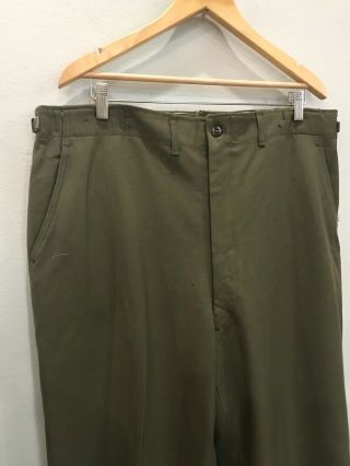 50s US ARMY M1951 OG 108 Wool Field Trousers Pants M51 Large Military OLIVE VTG 5