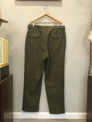 50s US ARMY M1951 OG 108 Wool Field Trousers Pants M51 Large Military OLIVE VTG 7