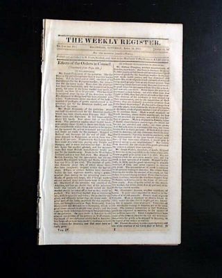 CHESAPEAKE BAY British Naval Blockade War of 1812 1813 Baltimore MD Newspaper 6