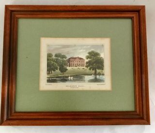 Kelmarsh Hall - Hand Tinted Engraving:h.  Hobson - Drawing:j.  P.  Neale - C1830