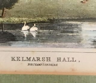 Kelmarsh Hall - Hand Tinted Engraving:H.  Hobson - Drawing:J.  P.  Neale - c1830 4