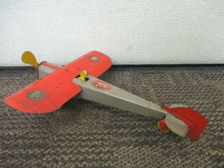 Vintage Girard Toys Tin Litho Wind Up Air Mail Plane