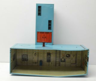 Marx - Vintage Space Patrol Rocket Port Playset tin litho figures,  parts 11
