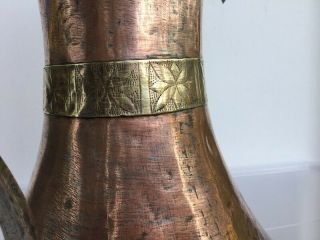 RARE very old NIZWA 44cm Antique copper brass Dallah islamic Coffee Pot Bedouin 4