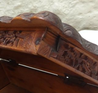 ANTIQUE CHINESE CANTON CARVED SANDALWOOD BOX 11