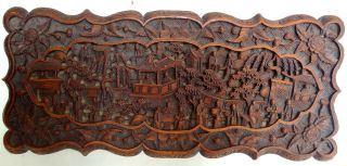 ANTIQUE CHINESE CANTON CARVED SANDALWOOD BOX 2