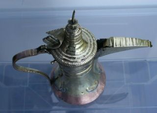 RARE very old NIZWA 29cm Antique copper brass Dallah islamic Coffee Pot Bedouin 10