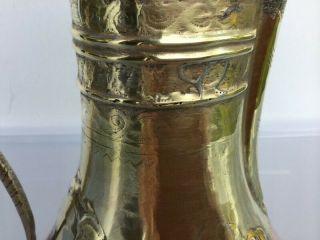 RARE very old NIZWA 29cm Antique copper brass Dallah islamic Coffee Pot Bedouin 6