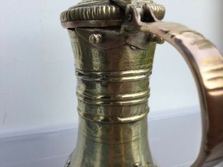 RARE very old NIZWA 29cm Antique copper brass Dallah islamic Coffee Pot Bedouin 8