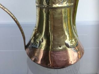 RARE very old NIZWA 29cm Antique copper brass Dallah islamic Coffee Pot Bedouin 9