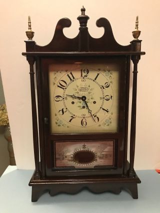 218c England Clock Co.  Mantel Clock With Westminster Chime