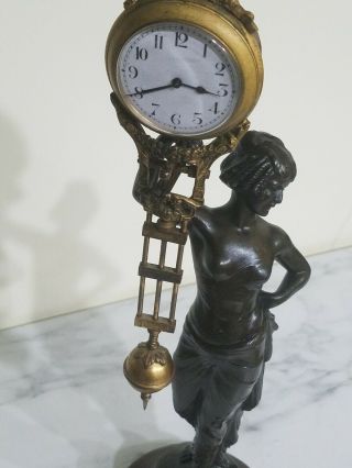 ANTIQUE JUNGHANS MYSTERY SWINGING CLOCK RARE GERMANY 12